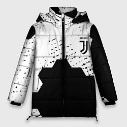 Куртка зимняя женская Juventus hexagon black sport, цвет: 3D-черный