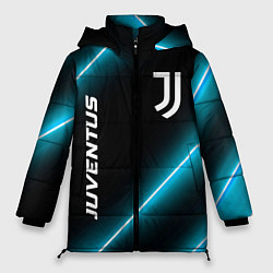 Куртка зимняя женская Juventus неоновые лампы, цвет: 3D-черный