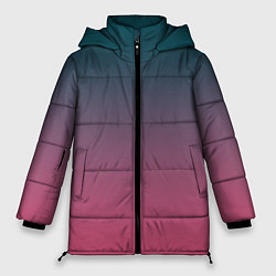Куртка зимняя женская Абстрактный градиент, цвет: 3D-красный