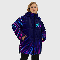 Куртка зимняя женская Akira neon blast lines, цвет: 3D-черный — фото 2