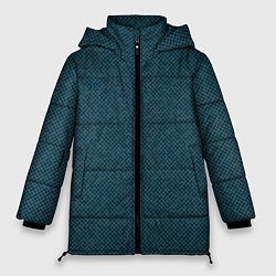Куртка зимняя женская Текстурированный тёмный сине-зелёный, цвет: 3D-светло-серый
