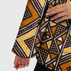 Куртка зимняя женская Мавританский африканский орнамент, цвет: 3D-черный — фото 2
