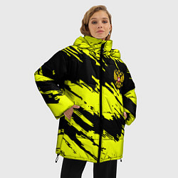 Куртка зимняя женская Российская империя краски жёлтые, цвет: 3D-черный — фото 2