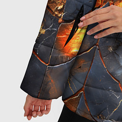 Куртка зимняя женская Чешуя в огне, цвет: 3D-черный — фото 2