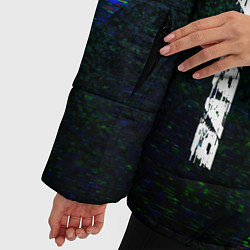 Куртка зимняя женская Babymetal glitch blue, цвет: 3D-черный — фото 2
