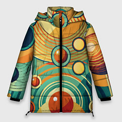 Куртка зимняя женская Схема центра вселенной, цвет: 3D-черный