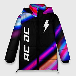 Женская зимняя куртка AC DC neon rock lights