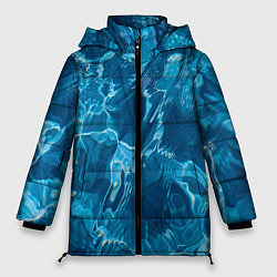 Куртка зимняя женская Текстура океана, цвет: 3D-светло-серый