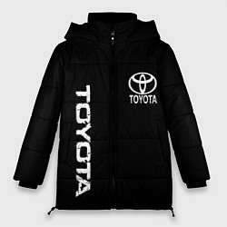 Куртка зимняя женская Toyota logo white steel, цвет: 3D-светло-серый