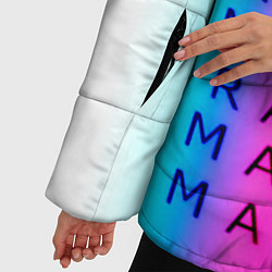 Куртка зимняя женская Imagine Dragons neon rock, цвет: 3D-красный — фото 2