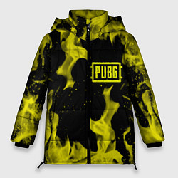Куртка зимняя женская PUBG жёлтый огонь, цвет: 3D-светло-серый