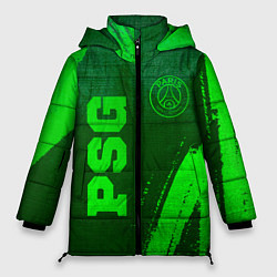 Куртка зимняя женская PSG - green gradient вертикально, цвет: 3D-черный