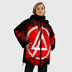 Куртка зимняя женская Linkin Park: Red style, цвет: 3D-красный — фото 2