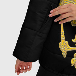 Куртка зимняя женская Герб России: золото, цвет: 3D-черный — фото 2