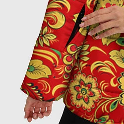 Куртка зимняя женская Хохлома, цвет: 3D-красный — фото 2