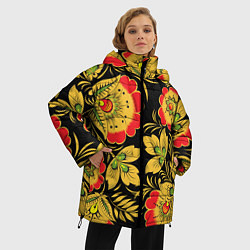 Куртка зимняя женская Хохлома, цвет: 3D-светло-серый — фото 2