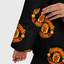 Куртка зимняя женская Manchester United Pattern, цвет: 3D-красный — фото 2