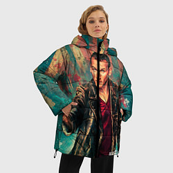 Куртка зимняя женская Доктор кто, цвет: 3D-красный — фото 2