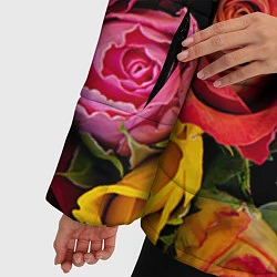 Куртка зимняя женская Ассорти из роз, цвет: 3D-черный — фото 2