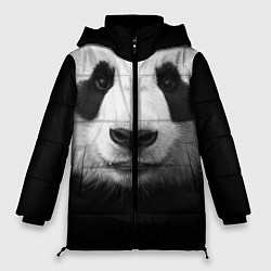 Куртка зимняя женская Взгляд панды, цвет: 3D-черный