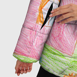 Куртка зимняя женская Детские рисунки, цвет: 3D-красный — фото 2