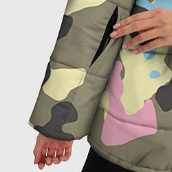 Куртка зимняя женская Камуфляж: микс цветов, цвет: 3D-светло-серый — фото 2