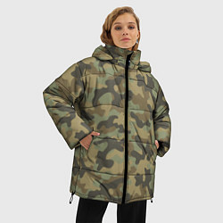 Куртка зимняя женская Камуфляж: хаки, цвет: 3D-светло-серый — фото 2