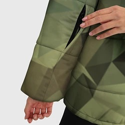 Куртка зимняя женская Полигональный камуфляж, цвет: 3D-черный — фото 2