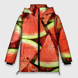 Куртка зимняя женская Дольки арбуза, цвет: 3D-черный
