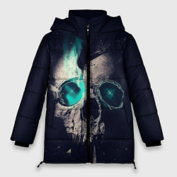 Куртка зимняя женская Skull eyes, цвет: 3D-светло-серый