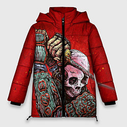 Куртка зимняя женская Скелет, цвет: 3D-черный