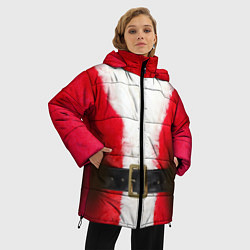 Куртка зимняя женская Дед мороз, цвет: 3D-черный — фото 2