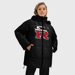 Куртка зимняя женская Nissan GTR, цвет: 3D-черный — фото 2