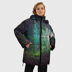 Куртка зимняя женская Таинственный лес, цвет: 3D-красный — фото 2