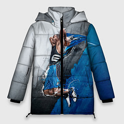 Куртка зимняя женская Баскетбол бросок, цвет: 3D-черный
