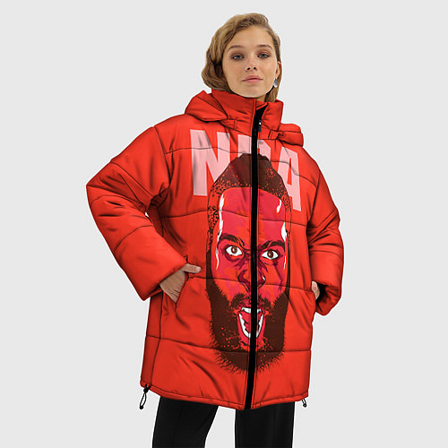 Женская зимняя куртка NBA / 3D-Красный – фото 3