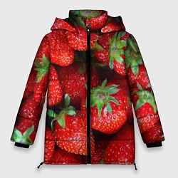 Куртка зимняя женская Клубничная, цвет: 3D-красный