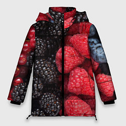 Куртка зимняя женская Ягодная, цвет: 3D-черный