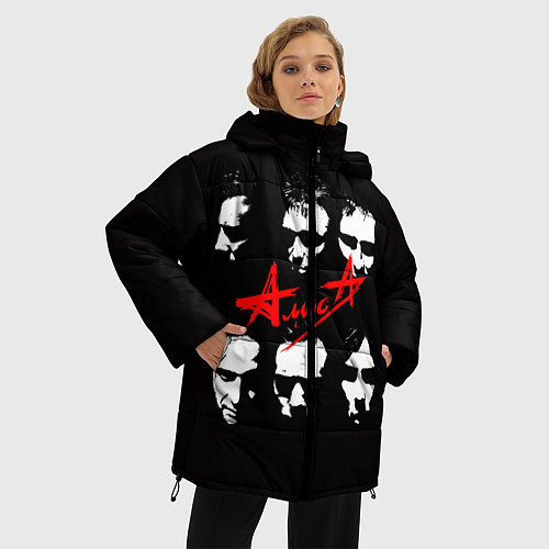 Женская зимняя куртка Группа АлисА / 3D-Красный – фото 3