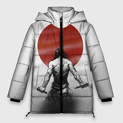 Куртка зимняя женская Ярость самурая, цвет: 3D-красный