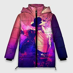 Куртка зимняя женская Michael Jackson: Moon, цвет: 3D-красный