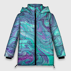 Куртка зимняя женская Смесь красок, цвет: 3D-черный