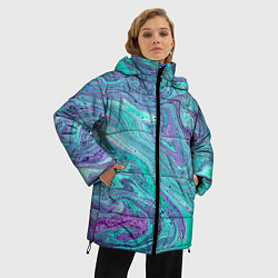Куртка зимняя женская Смесь красок, цвет: 3D-черный — фото 2