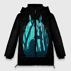 Куртка зимняя женская Тоторо в лесу, цвет: 3D-черный