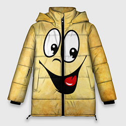 Куртка зимняя женская Заразительная улыбка, цвет: 3D-черный
