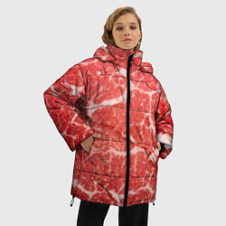 Куртка зимняя женская Кусок мяса, цвет: 3D-красный — фото 2
