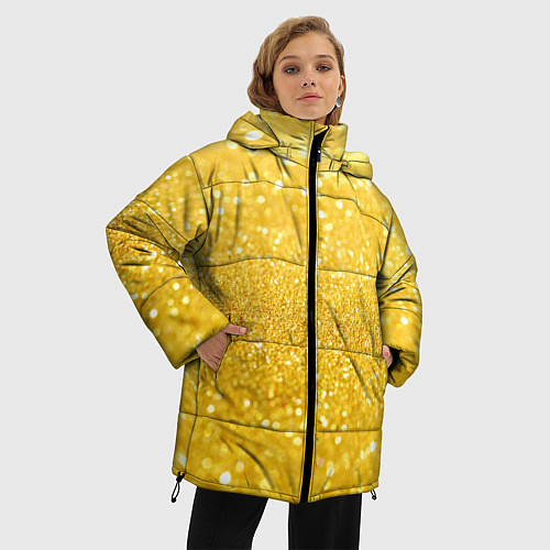 Женская зимняя куртка Золото / 3D-Красный – фото 3
