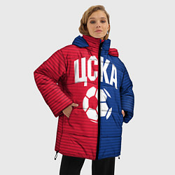 Куртка зимняя женская ЦСКА, цвет: 3D-черный — фото 2