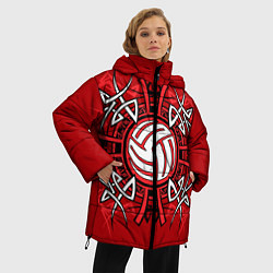 Куртка зимняя женская Волейбол 34, цвет: 3D-черный — фото 2
