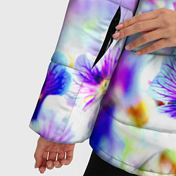 Куртка зимняя женская Цветочное поле, цвет: 3D-черный — фото 2